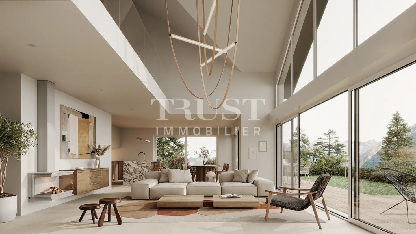 Modern single-family home with lake views in Veytaux - Photo 1 of 5