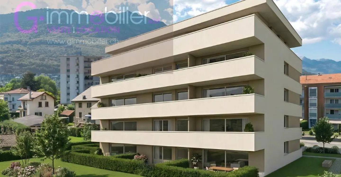 4,5 Zimmer von 134 m2 mit einer 25 m2 Terrasse nach Süden ausgerichtet - Foto 3 von 5