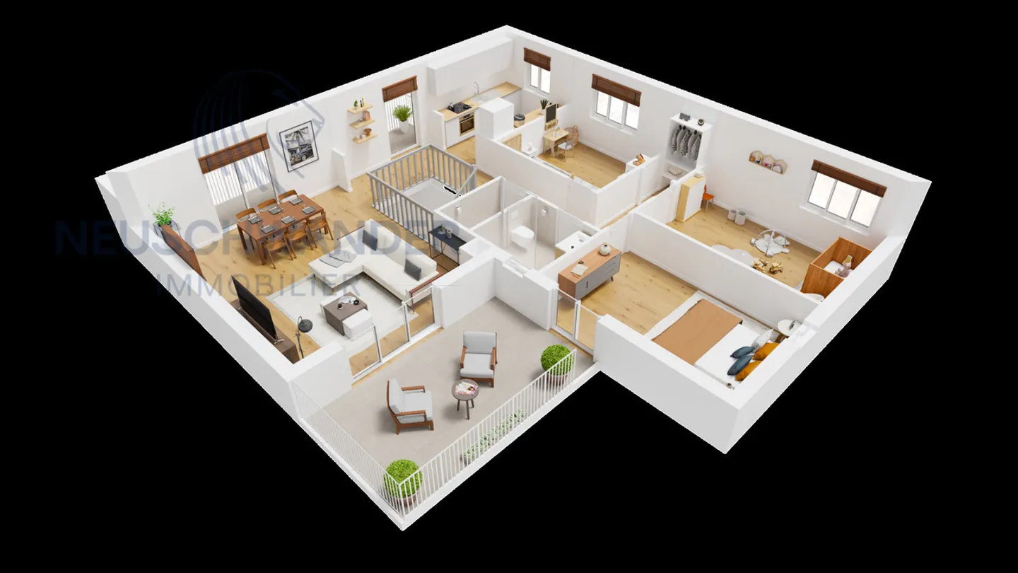 Superbe et lumineux attique de 4.5 pièces avec 2 terrasses - Photo 1 sur 9