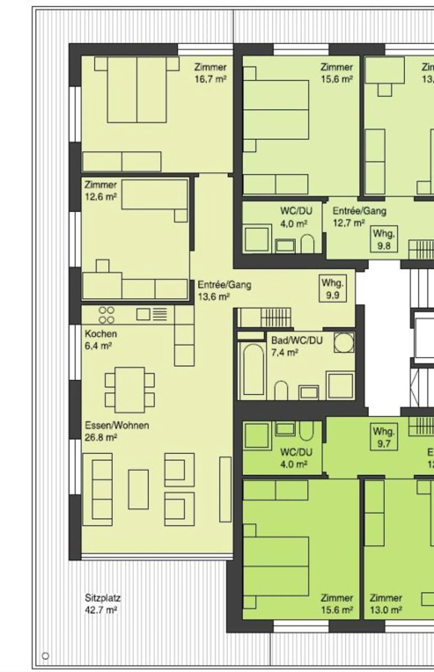 appartamento attraente di 3,5 stanze - Foto 5 di 6