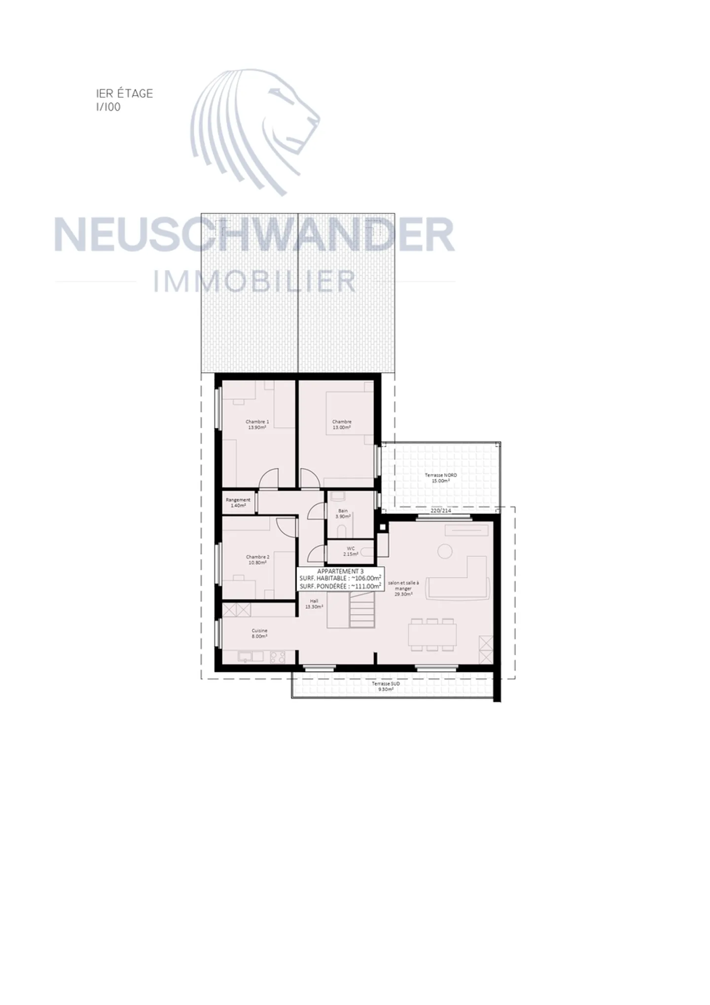 Superbe et lumineux attique de 4.5 pièces avec 2 terrasses - Photo 8 sur 9