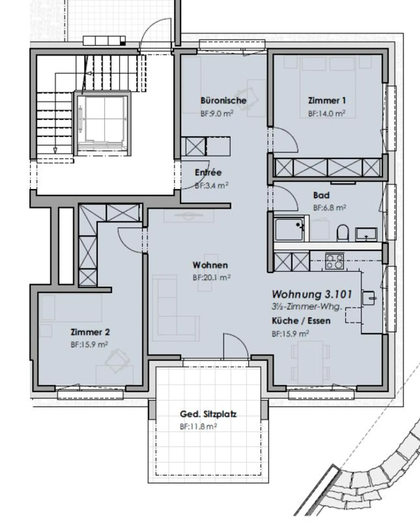 Appartamento giardino 3,5 camere accogliente - Foto 2 di 2