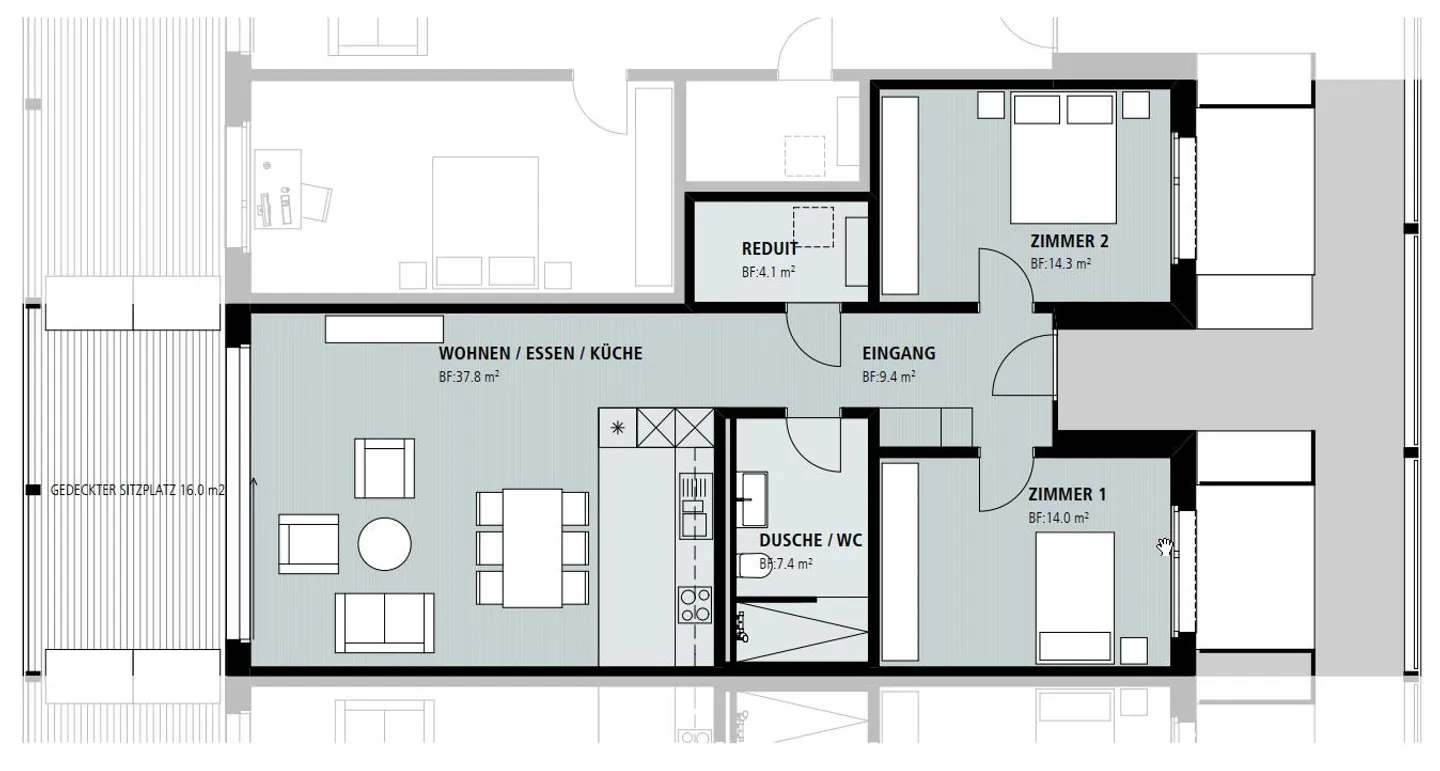 Modern Apartment with Large Balcony - Photo 8 of 8