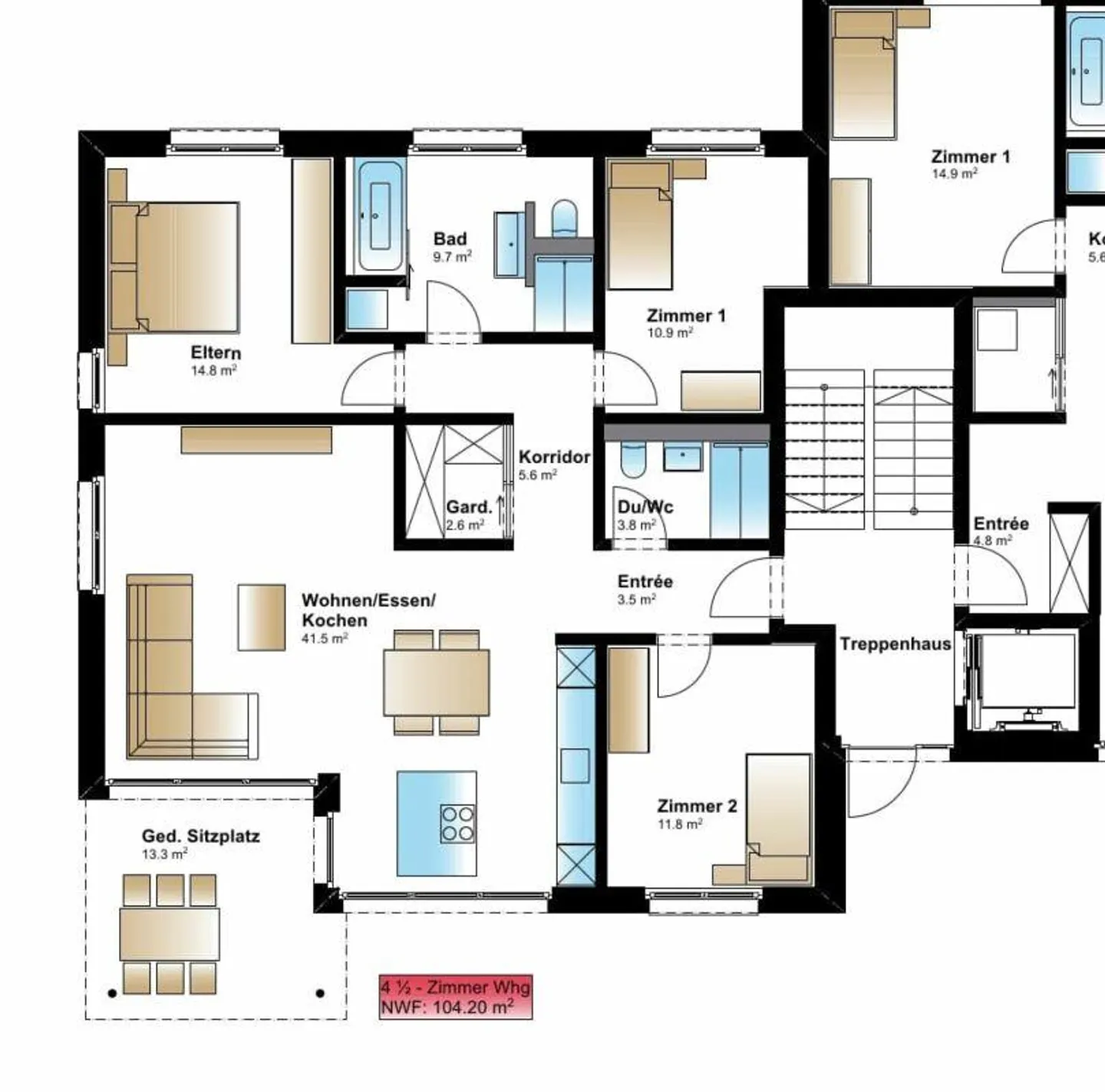 Sonnige Gartenwohnung in familienfreundlichem Wohnquartier - Foto 9 von 11