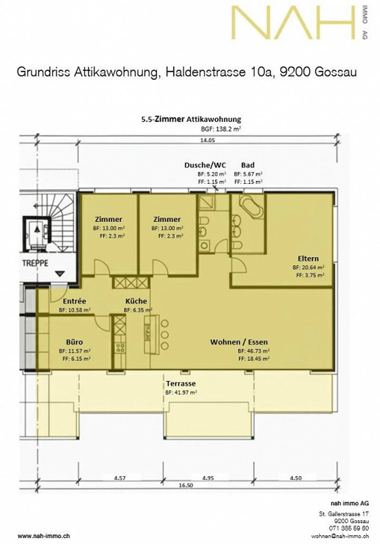 Exklusive 5.5-Zimmer Attikawohnung im Zentrum von Gossau - Foto 7 von 11