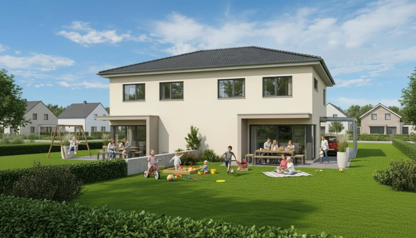 Nouvelle construction, maison jumelée de 4,5 pièces dans un bon emplacement - Photo 1 sur 1