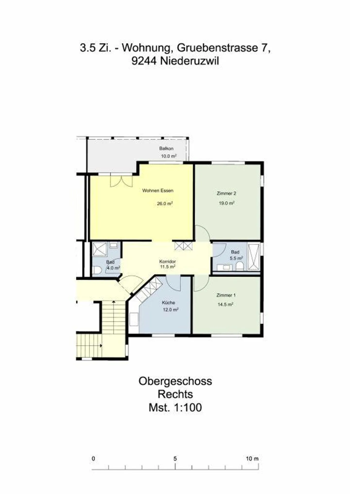 Charmante 3,5 Zimmer Wohnung - Foto 2 von 9
