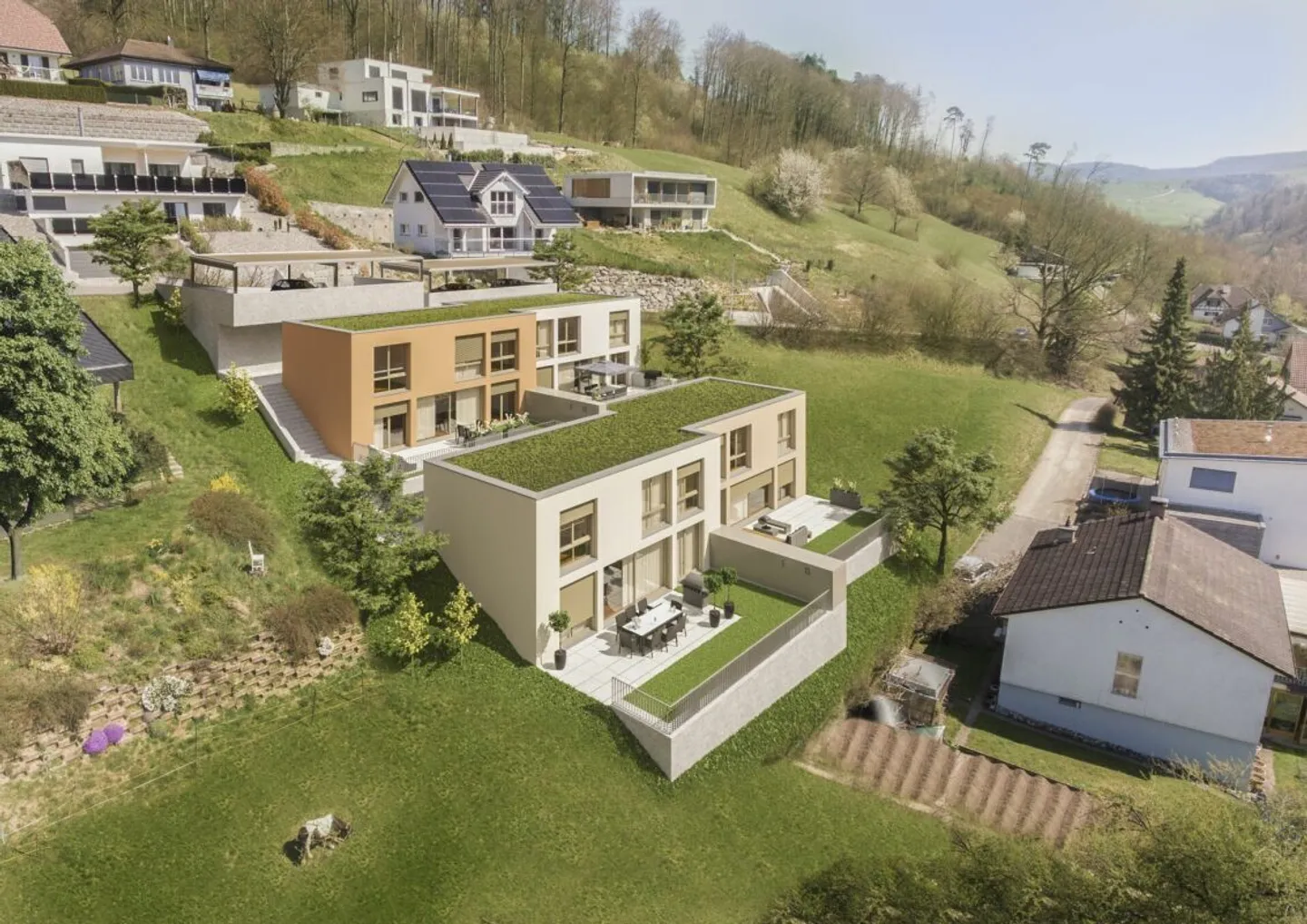 Projet de construction avec vue - pour 4 maisons individuelles modernes - Photo 1 sur 4