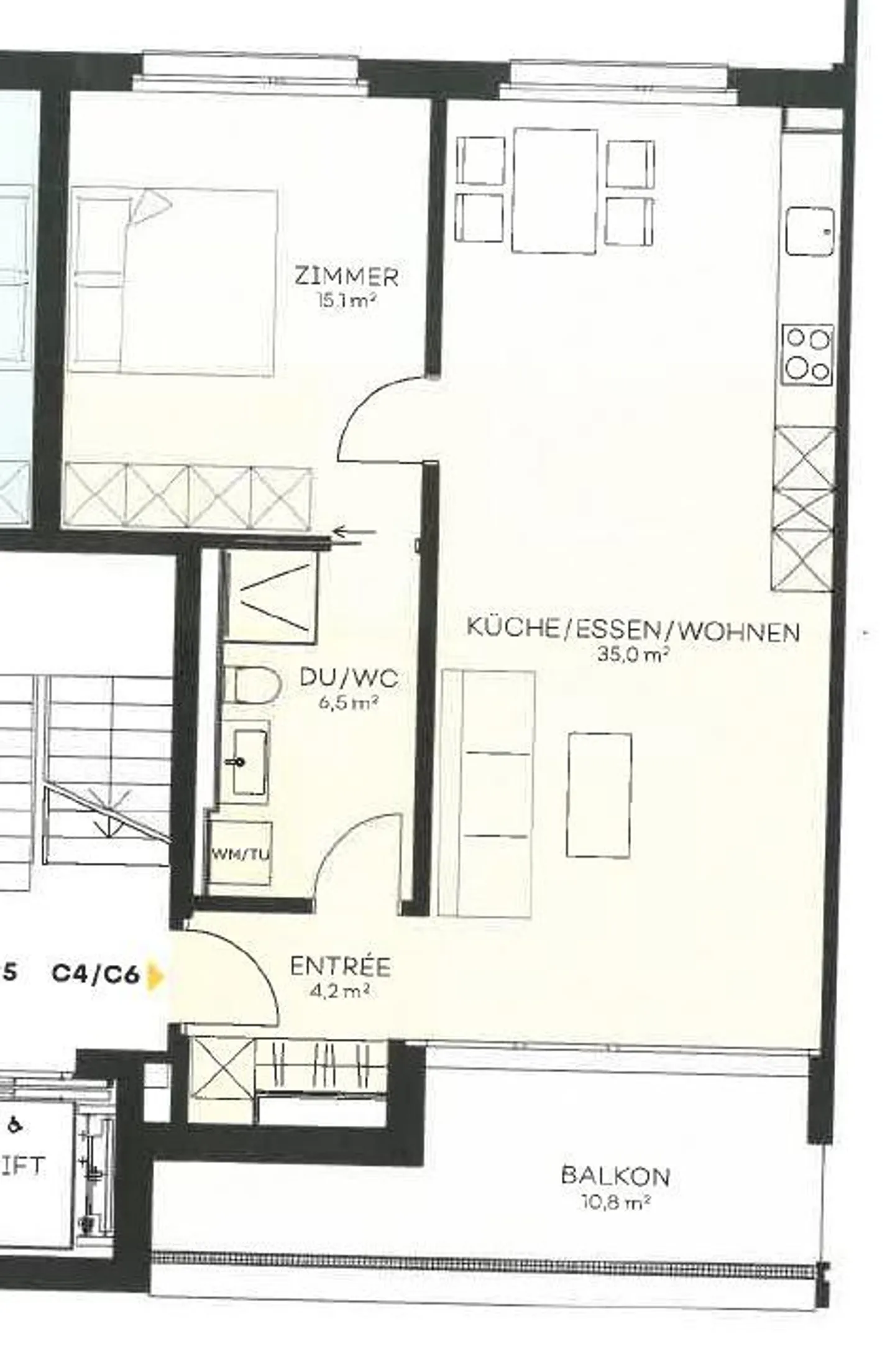 2.5 Zimmer-Wohnung in Bülach - Foto 7 von 7