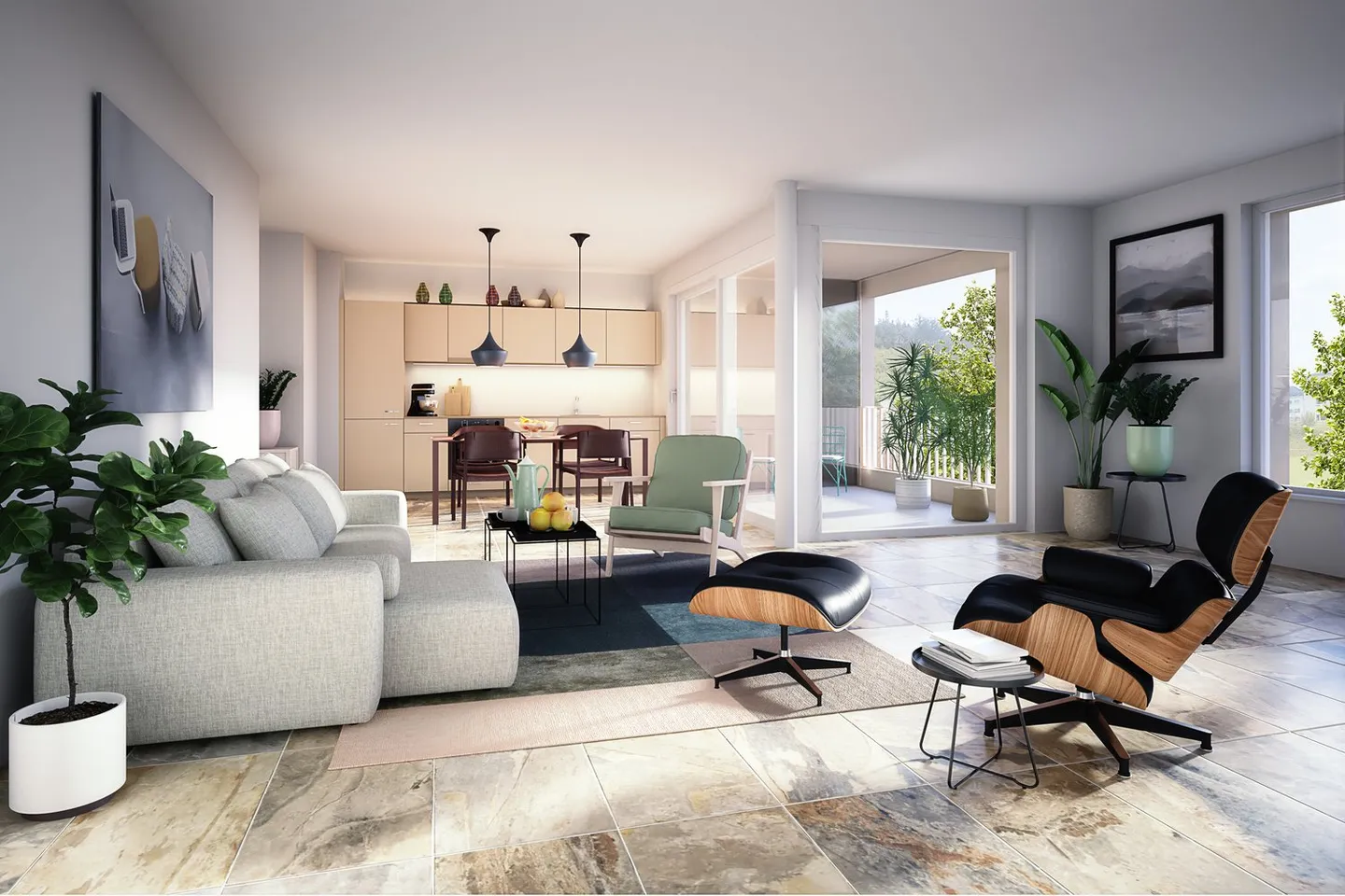 Moderne 4.5-Zimmerwohnung - Foto 2 von 2