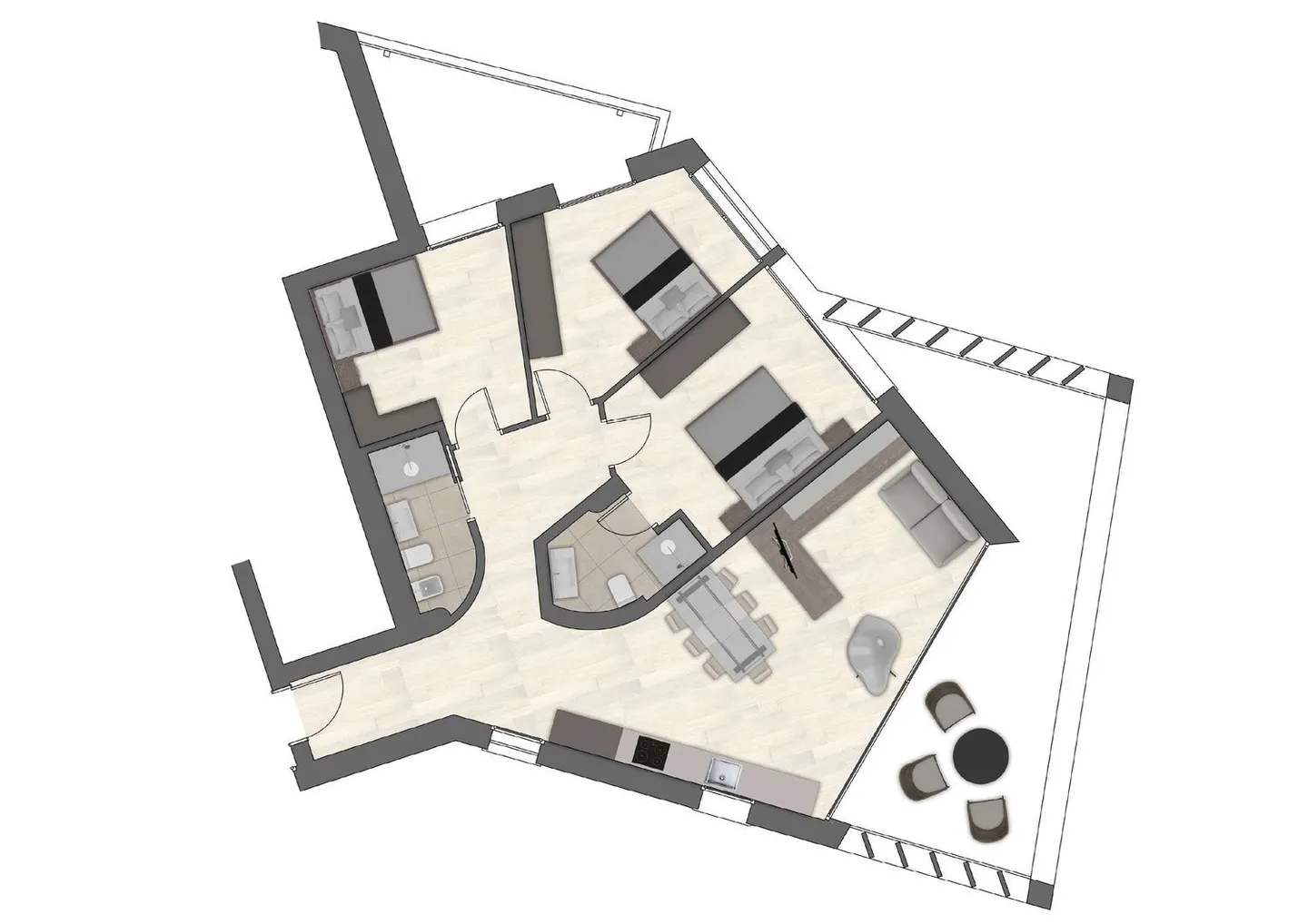 Moderne Wohnung mit Panoramablick - Foto 19 von 20