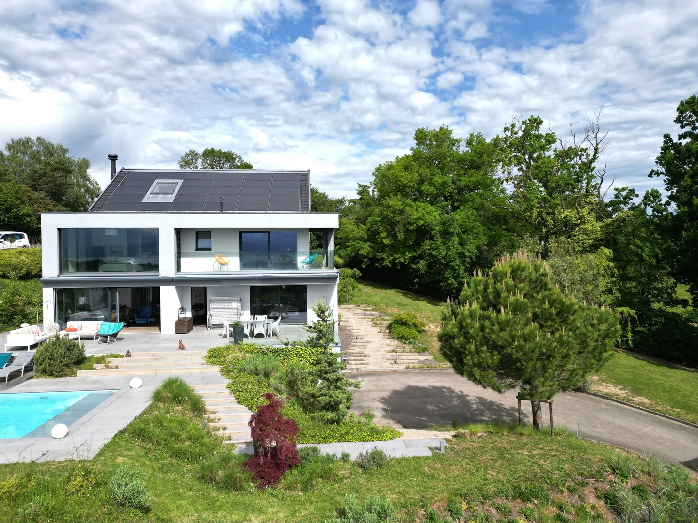 Magnifique villa d'architecte à Lully s/Morges (VD) avec vue sur le lac Léman - Photo 2 sur 15