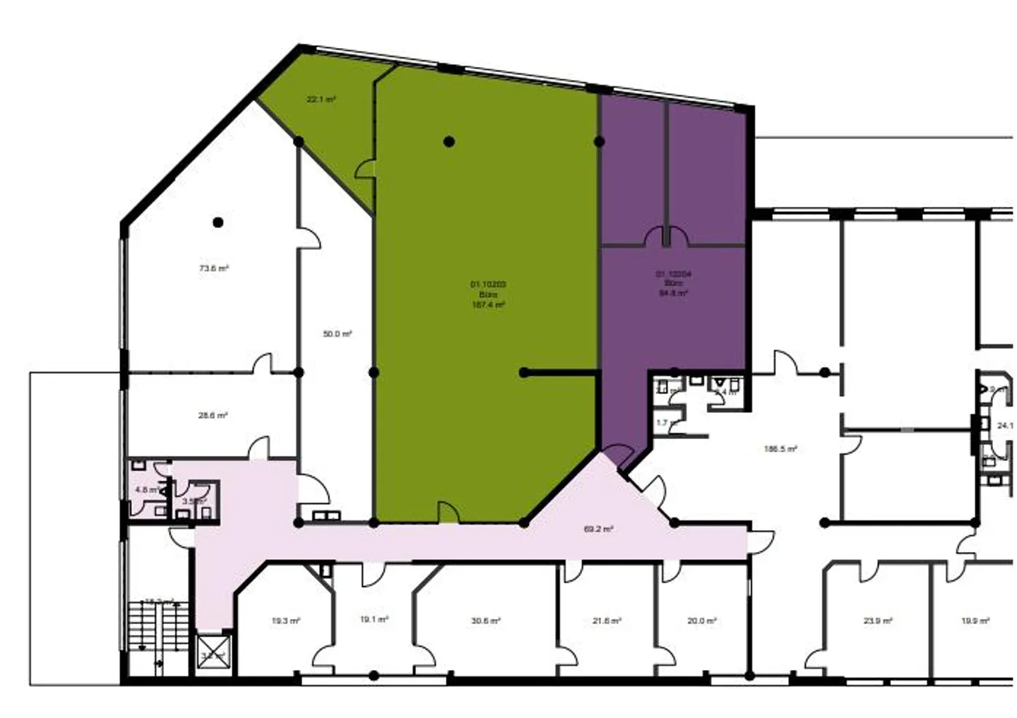 Uffici attraenti, spazio commerciale di circa 291m2 da affittare immediatamente - Foto 5 di 9