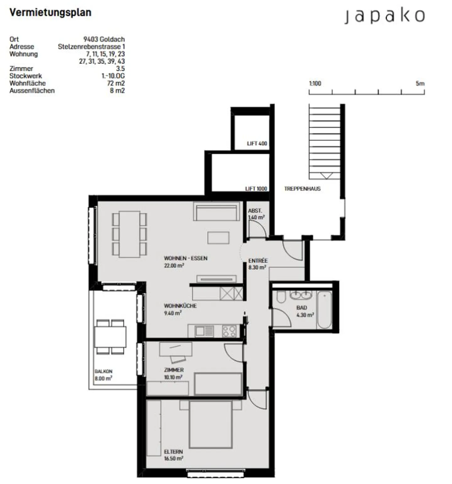 SCHÖNE Wohnung mit grossem Balkon - Foto 8 von 10