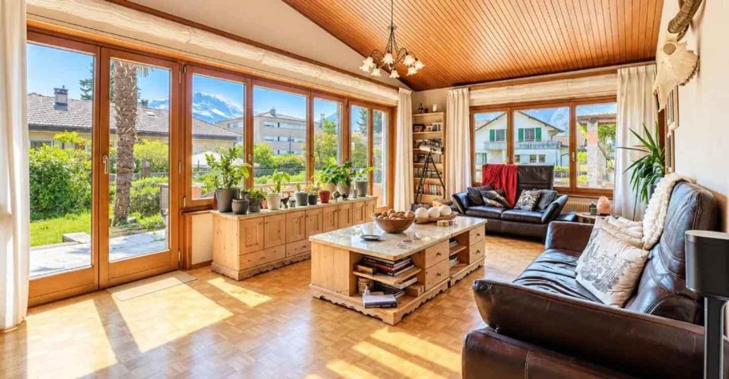 Beautiful and large villa with stunning views of the Dents du Midi - Photo 3 of 11