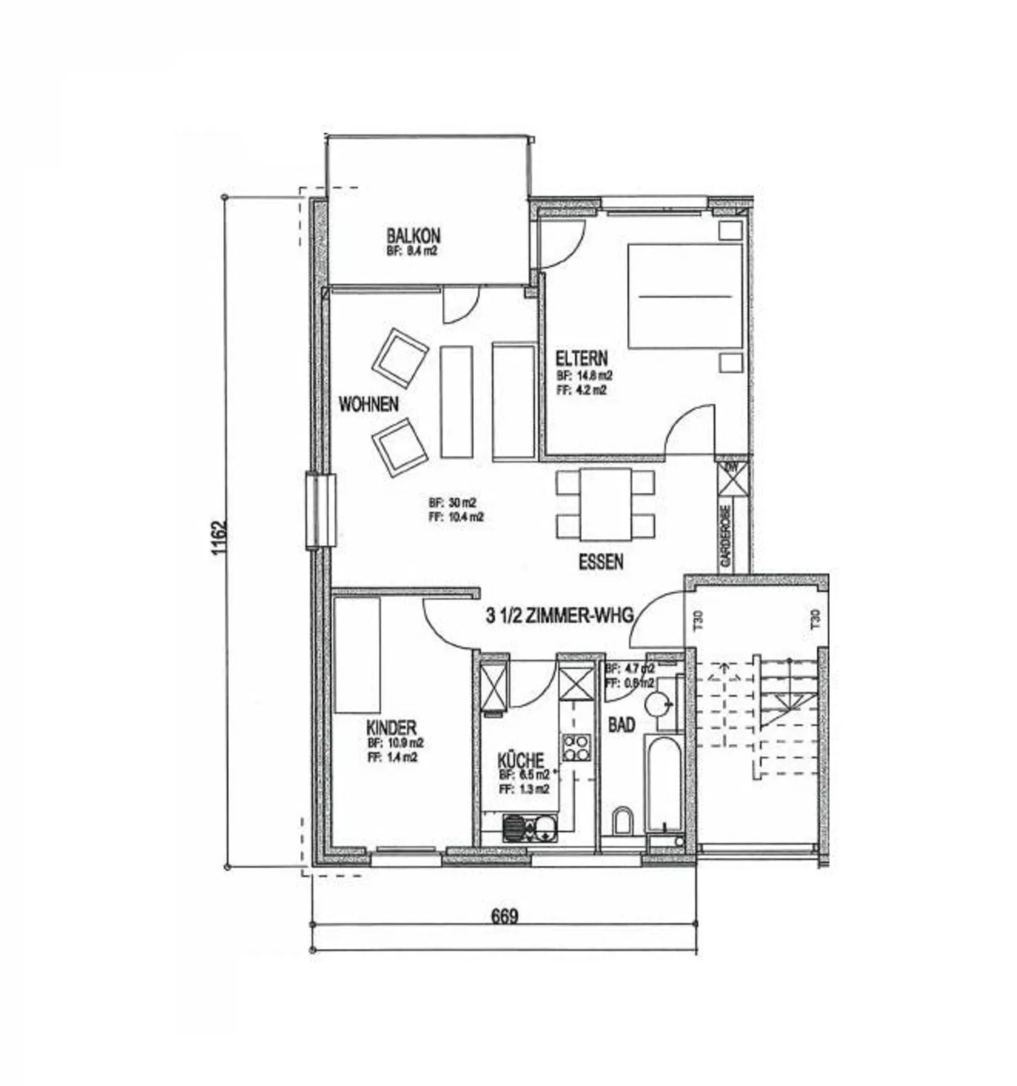 Charmante 3.5-Zimmer Wohnung - Foto 11 von 11