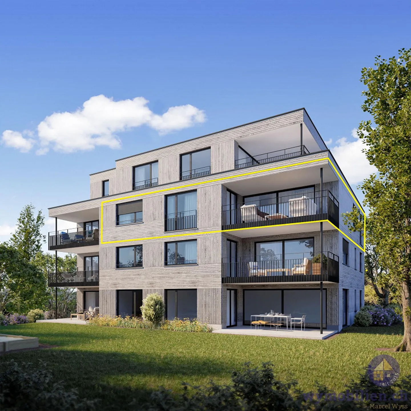 Neubau Kirchberg: 4.5-Zimmer Eigentumswohnung - Foto 1 von 4