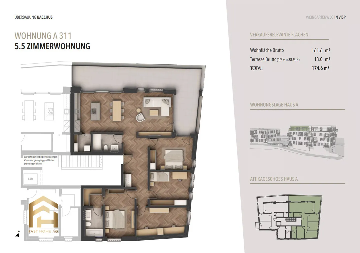 Wohnprojekt BACCHUS: Attraktive 5.5 Attikawohnung mit viel Platz - Photo 2 of 13