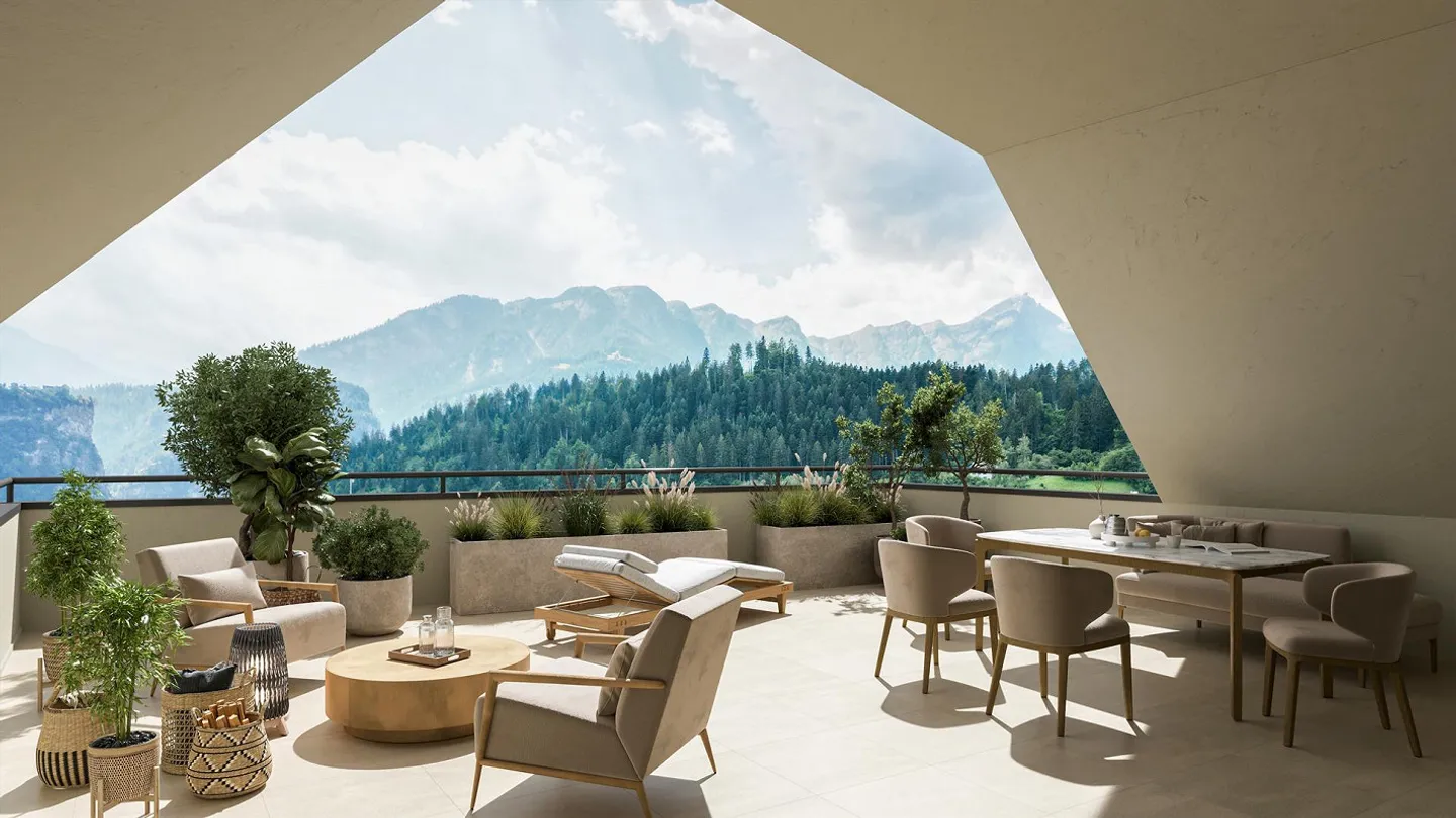 2.5-Zimmerwohnung im 3. OG - Neubauprojekt Beverinblick in Thusis - Foto 2 von 4