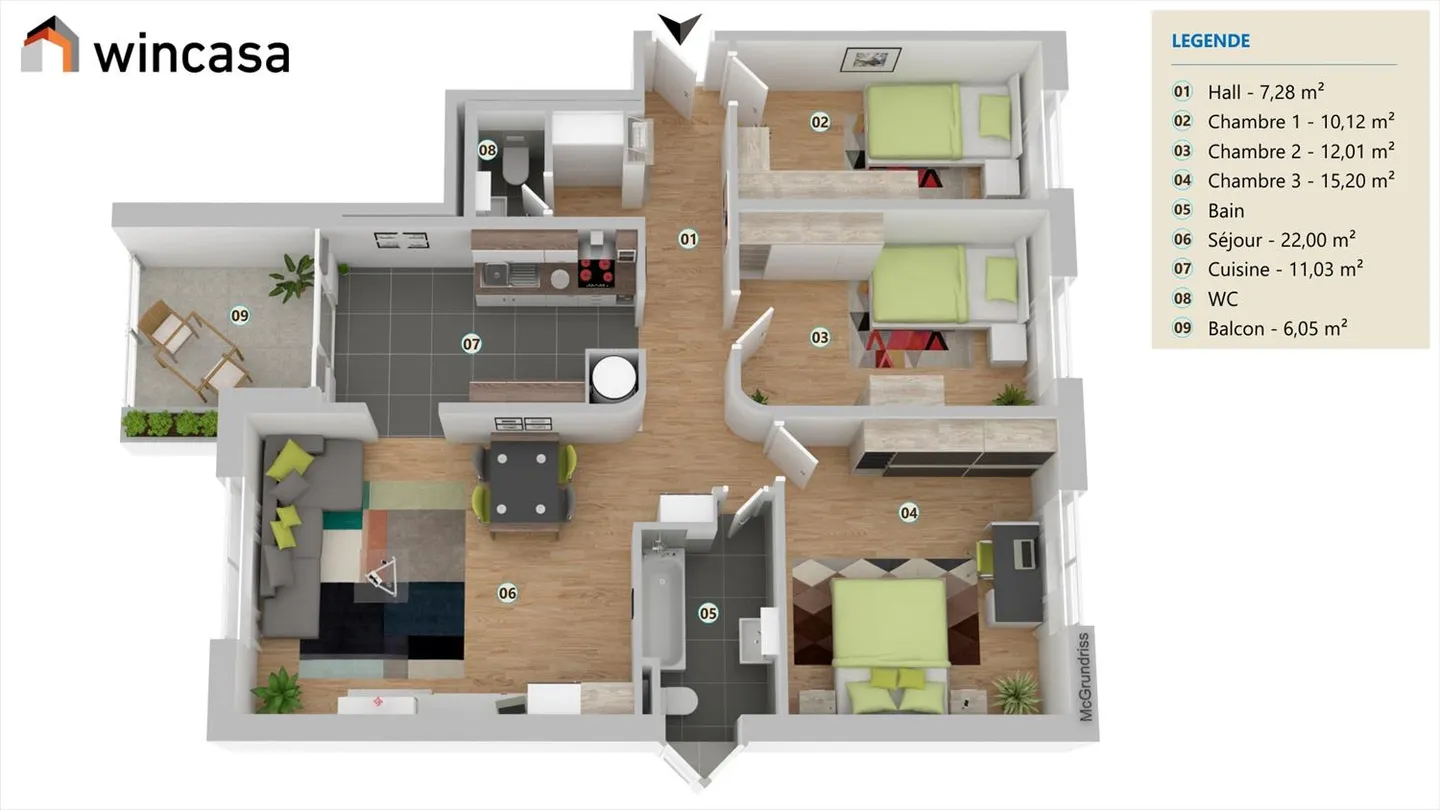 Appartement à louer - Photo 7 sur 7