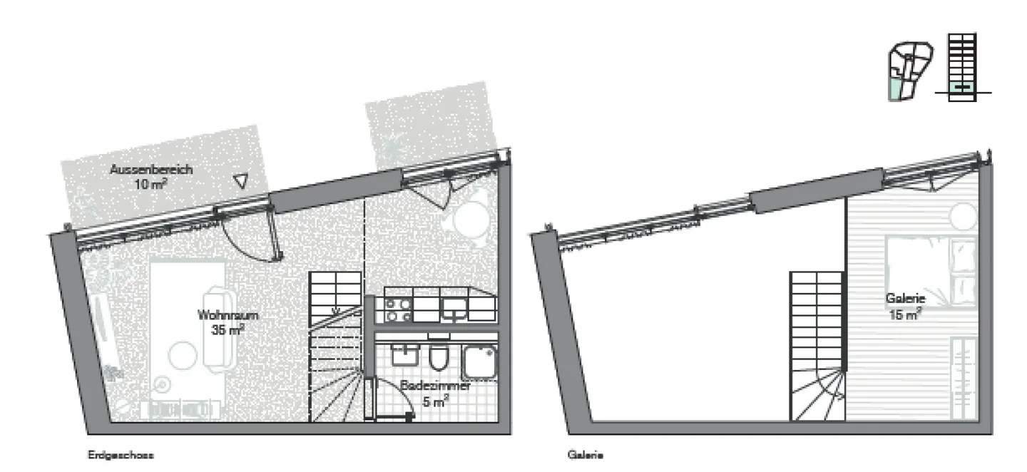 1.5 Zimmer-Atelierwohnung - Photo 7 of 7