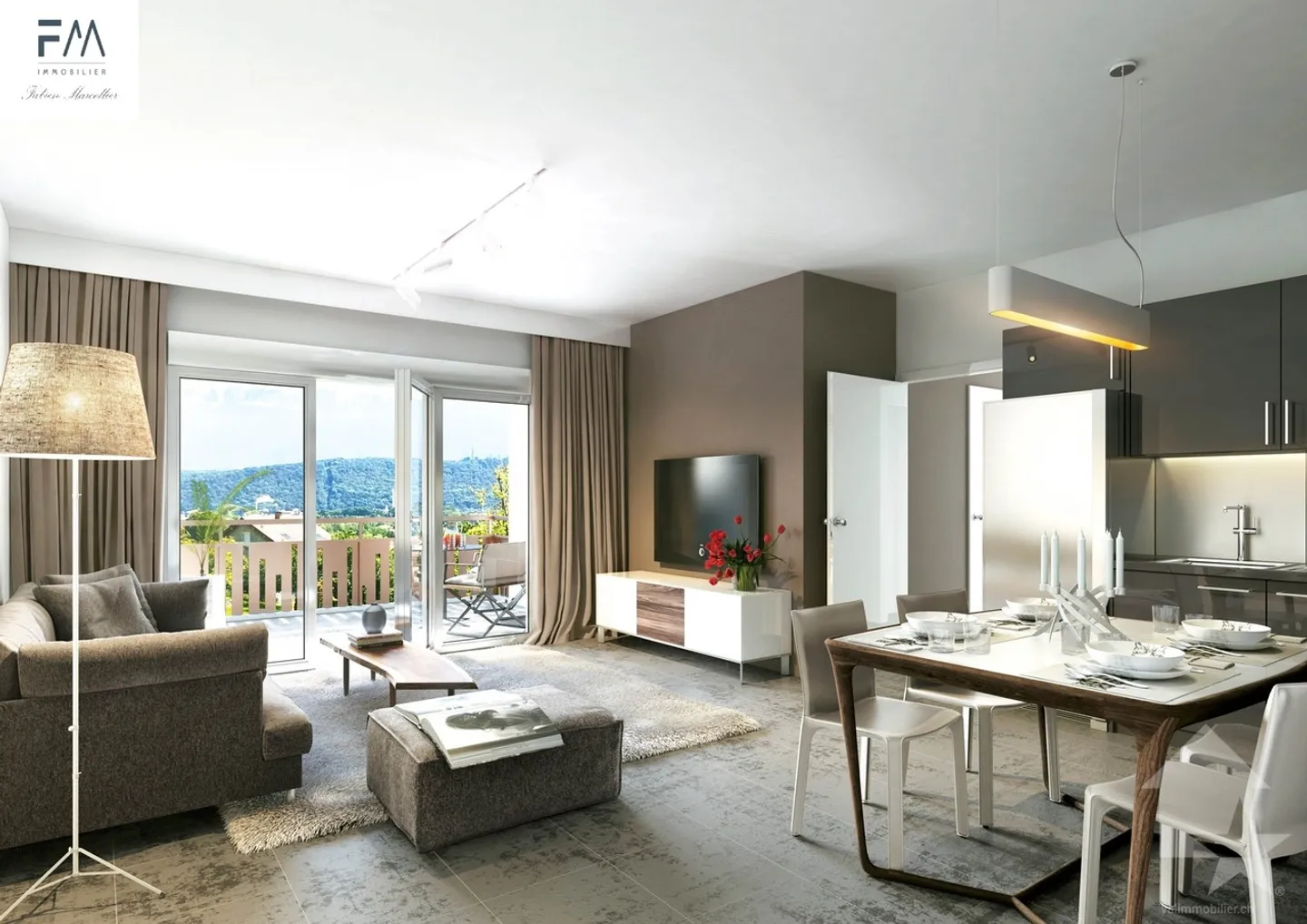 Penthouse 4.5 Zimmer nach Westen mit freiem Blick auf die Alpen - Foto 8 von 9