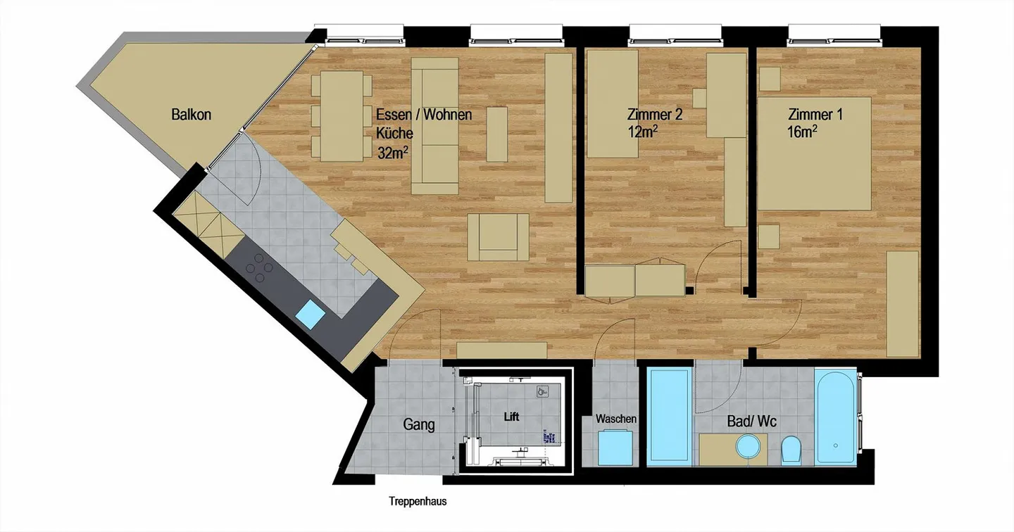 Stilvolle 3.5 Zimmer Wohnung - Foto 13 von 13