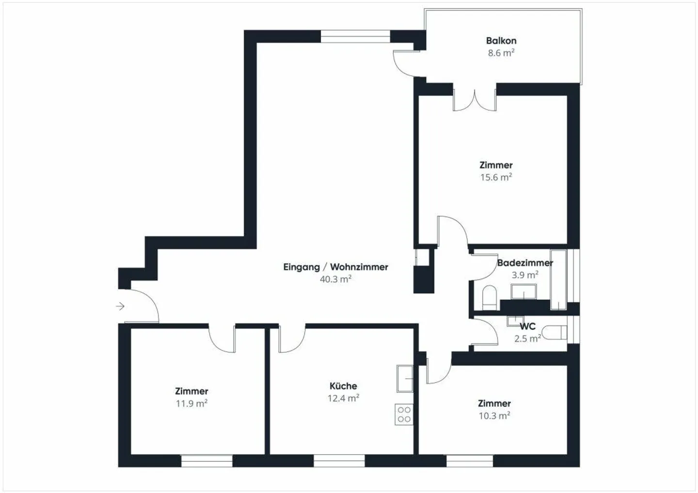 neu sanierte 4.5 Zimmer-Wohnung mit Balkon - Foto 10 von 10