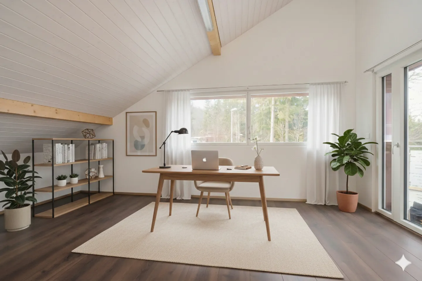 Appartement sous les combles de 4,5 pièces en standard de propriété avec vue dégagée - Photo 10 sur 13