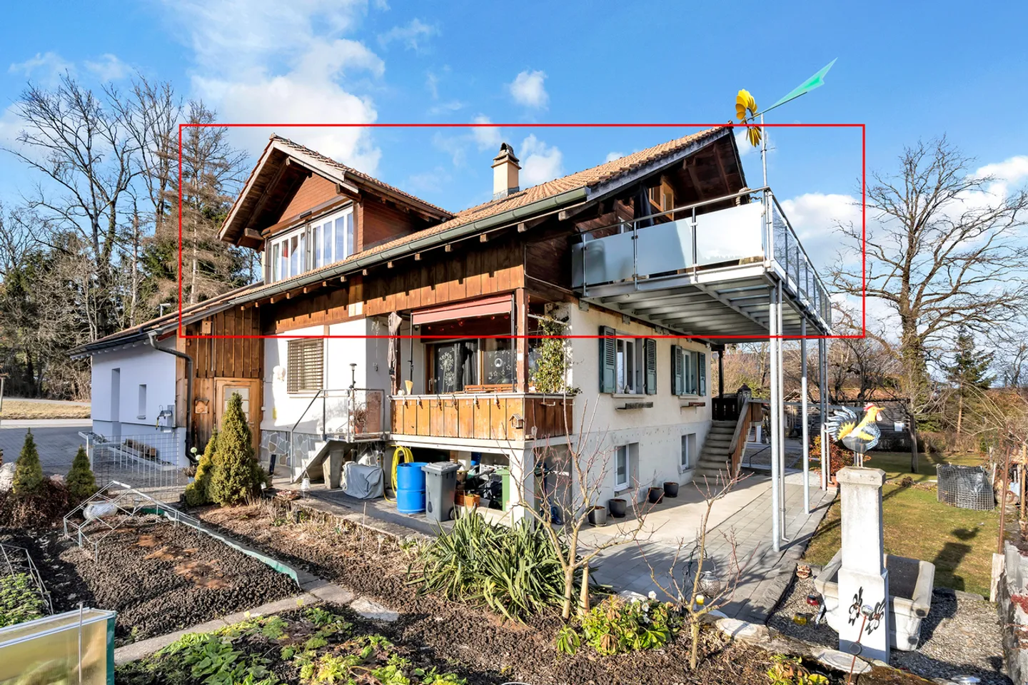 Appartement sous les combles de 4,5 pièces en standard de propriété avec vue dégagée - Photo 12 sur 13