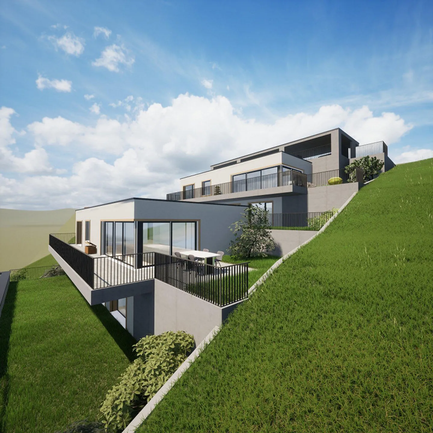 Moosmatt Füllinsdorf, Qualité de vie avec vue, 3 maisons individuelles en terrasse - Photo 4 sur 19