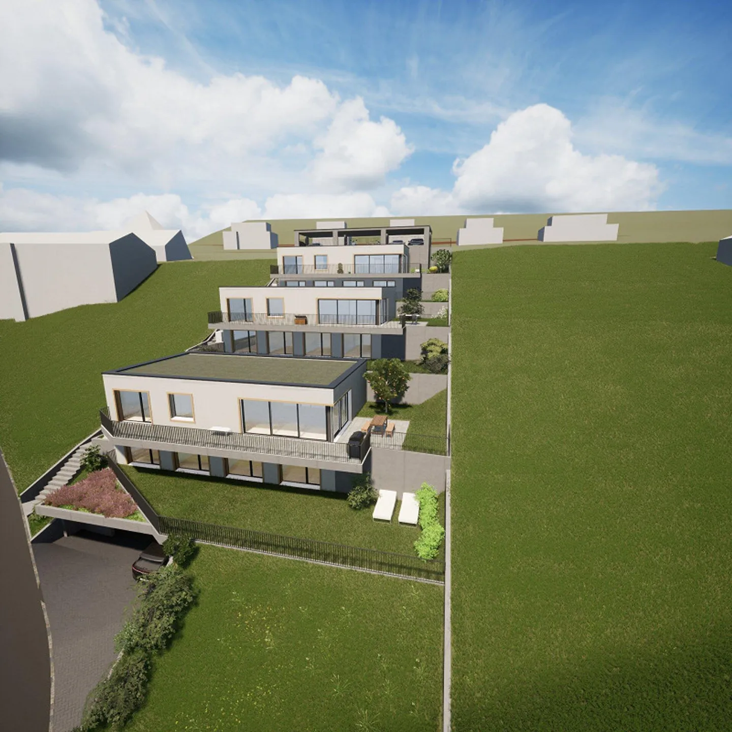 Moosmatt Füllinsdorf, Qualité de vie avec vue, 3 maisons individuelles en terrasse - Photo 8 sur 19