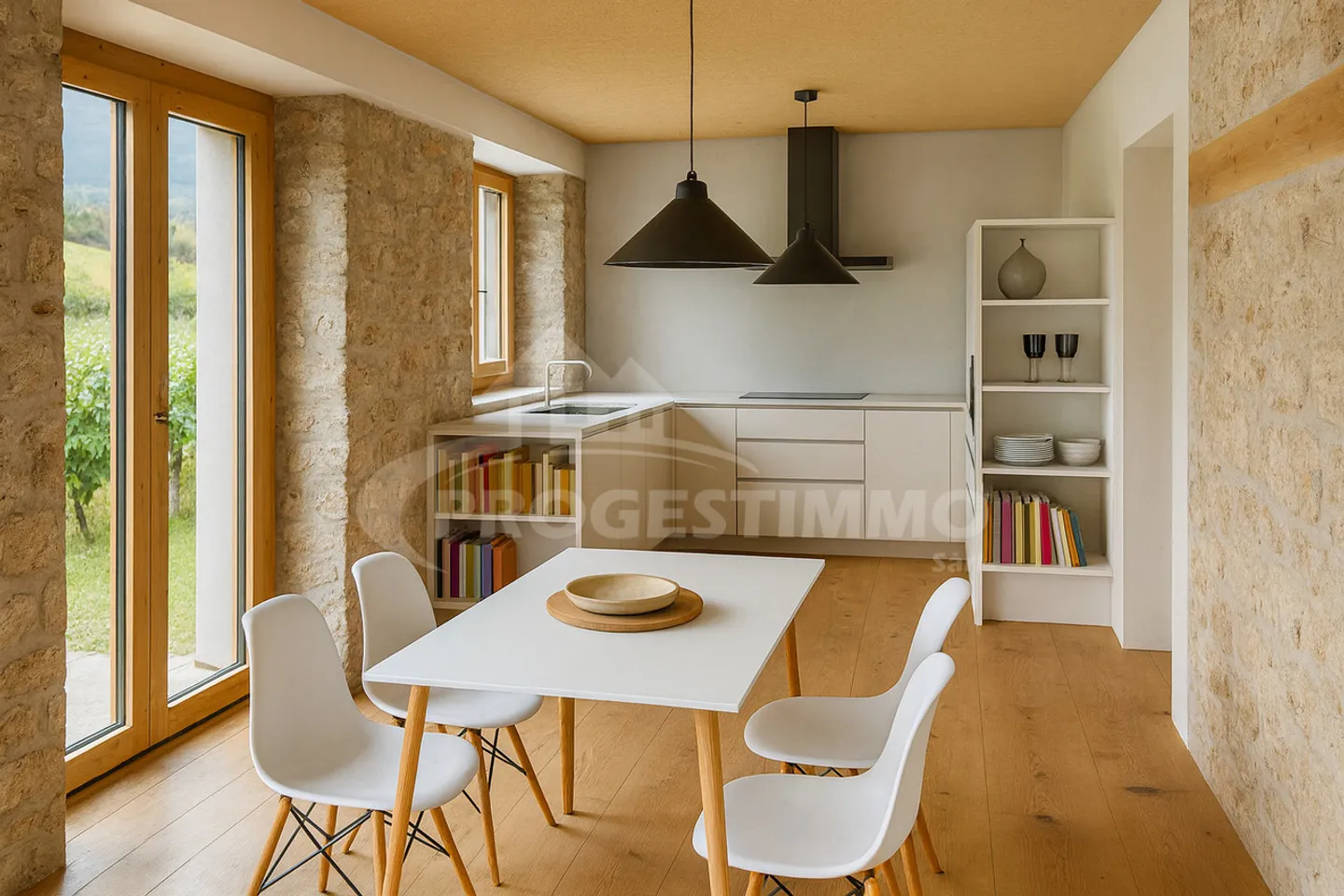 RENAISSANCE D'UN MAZOT AU COEUR DE FULLY - Photo 2 sur 3