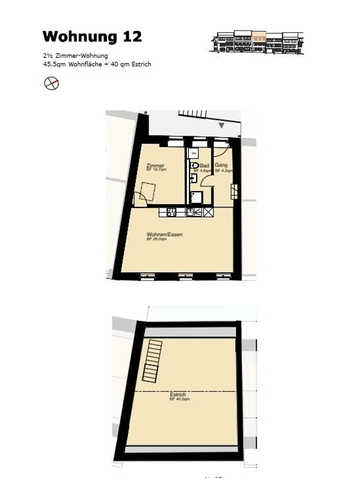 Appartamento 2.5 locali con soffitta a Sissach - Foto 13 di 13