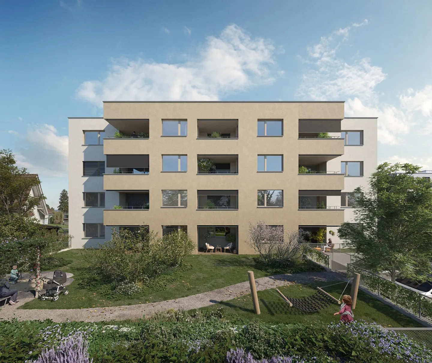 Vista panoramica da un appartamento attico di 4,5 stanze con terrazza sul tetto - Foto 3 di 6