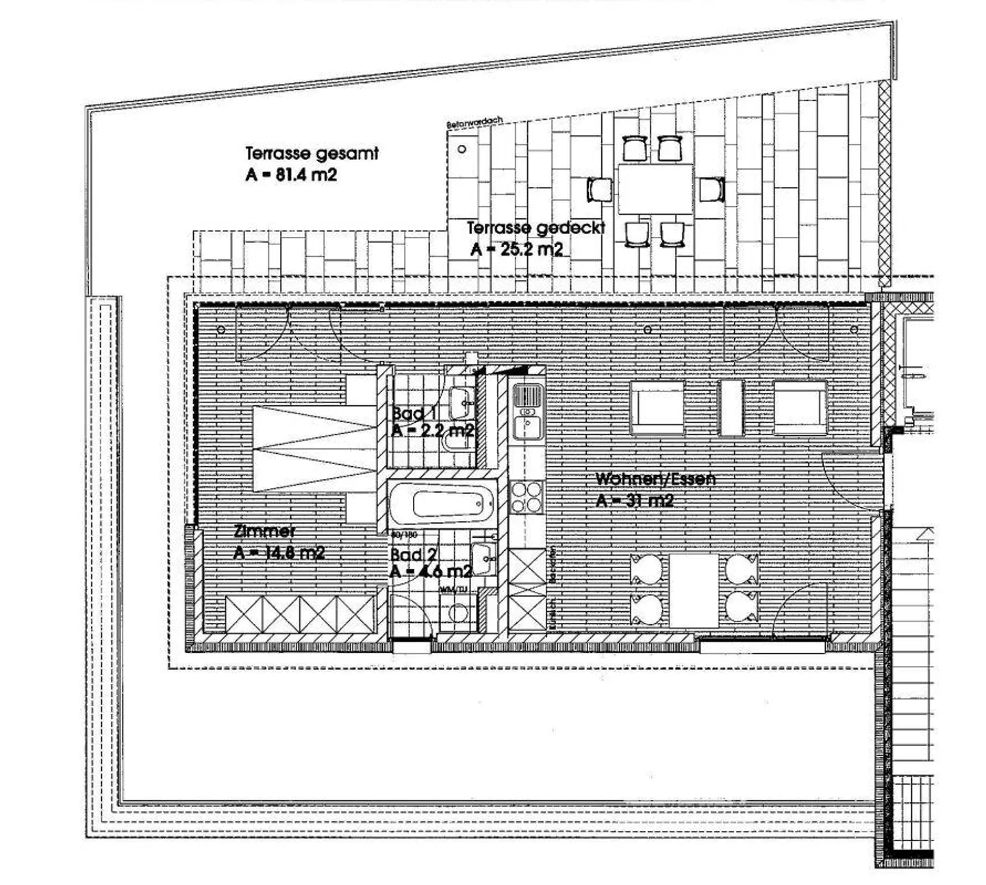 Penthouse apartment with 80 m2 terrace - Photo 2 of 7