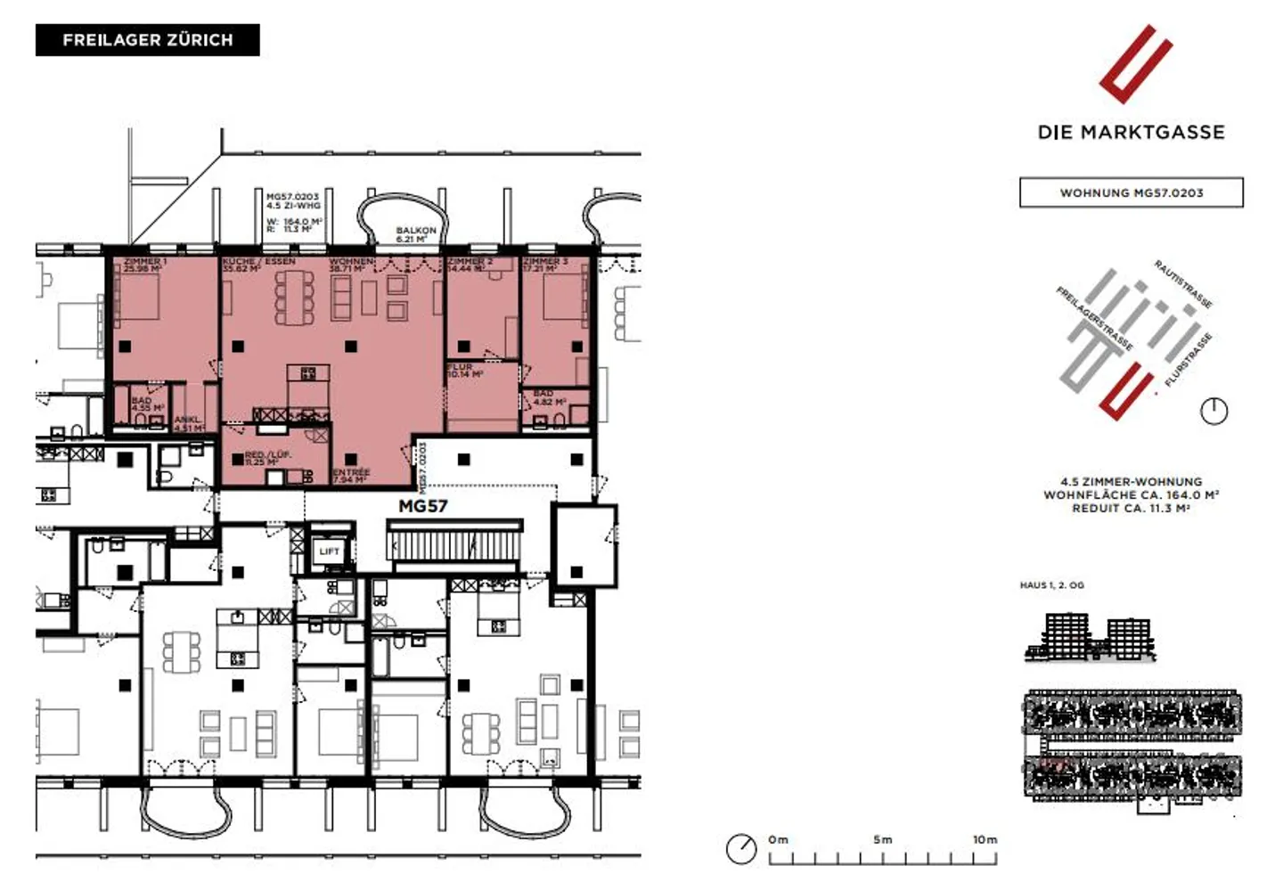 Modernes Wohnerlebnis: Exklusive 4.5-Zimmer-Loftwohnung mit 163 m² - Foto 2 di 5