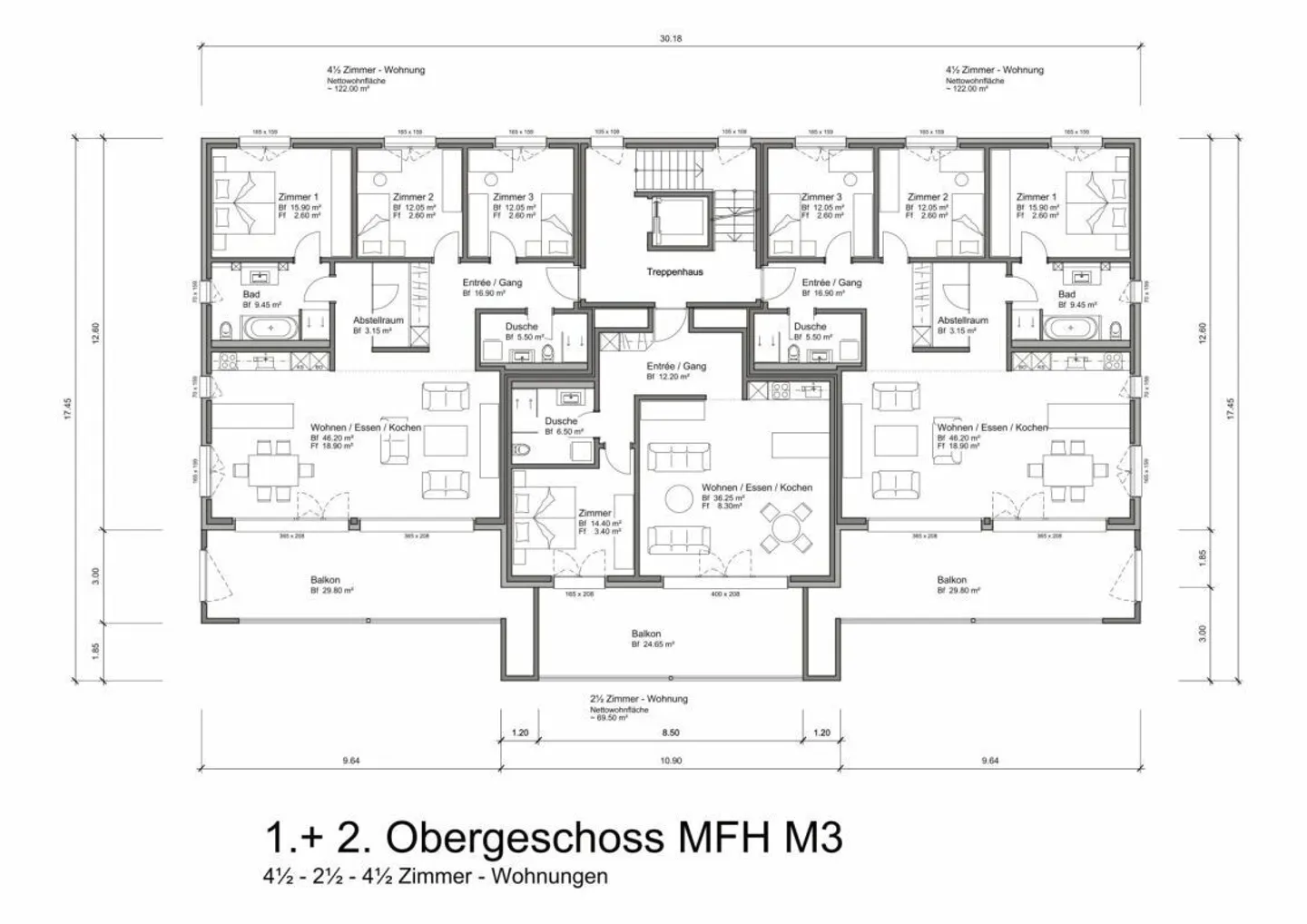 Appartement attrayant de 4,5 pièces au 1er étage - Photo 11 sur 11