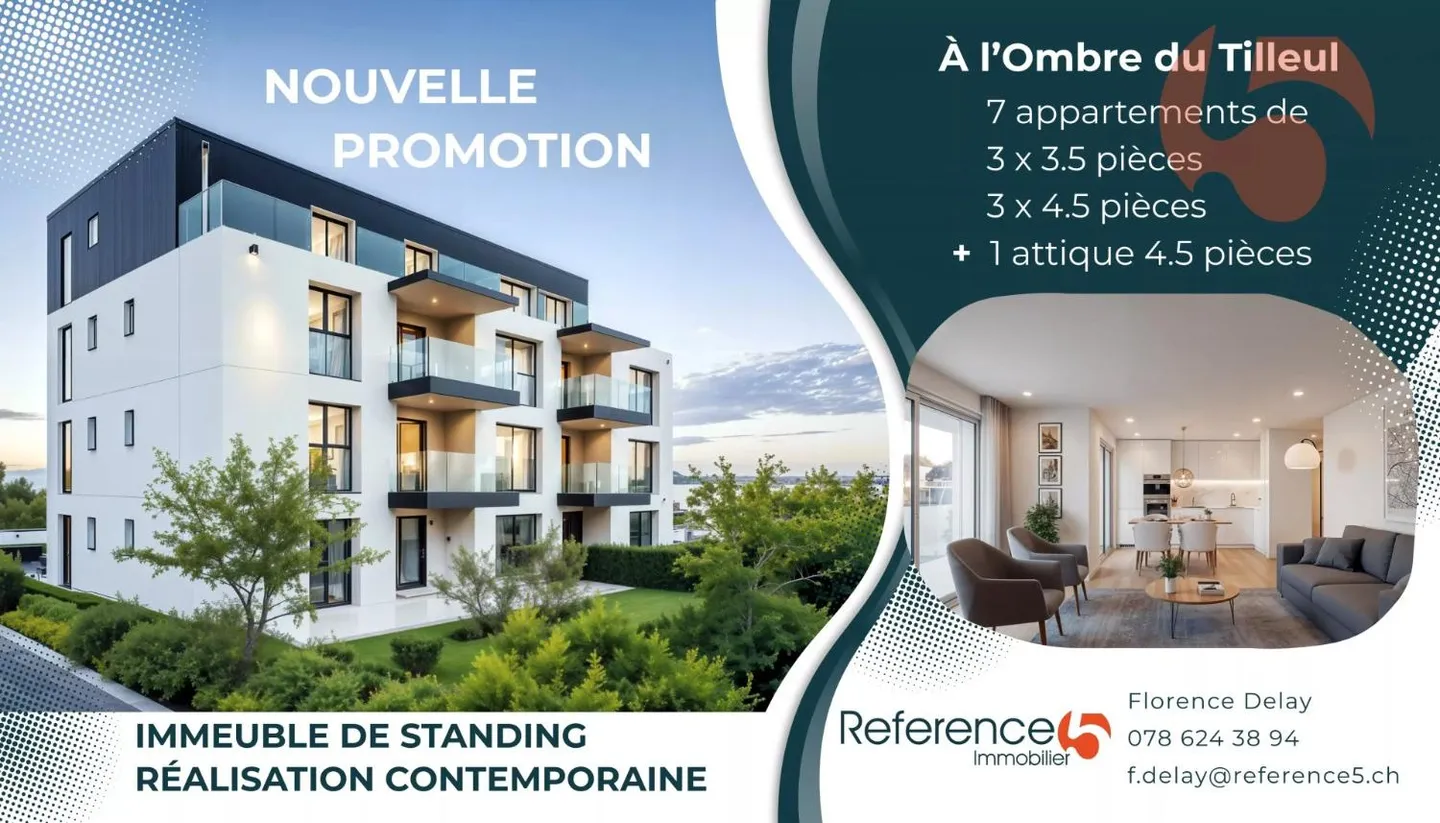 Appartement contemporain 4.5 pièces - Photo 1 sur 13