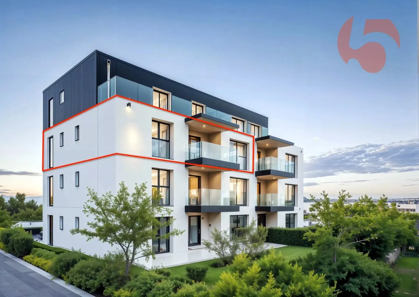 Appartement contemporain 4.5 pièces - Photo 2 sur 13
