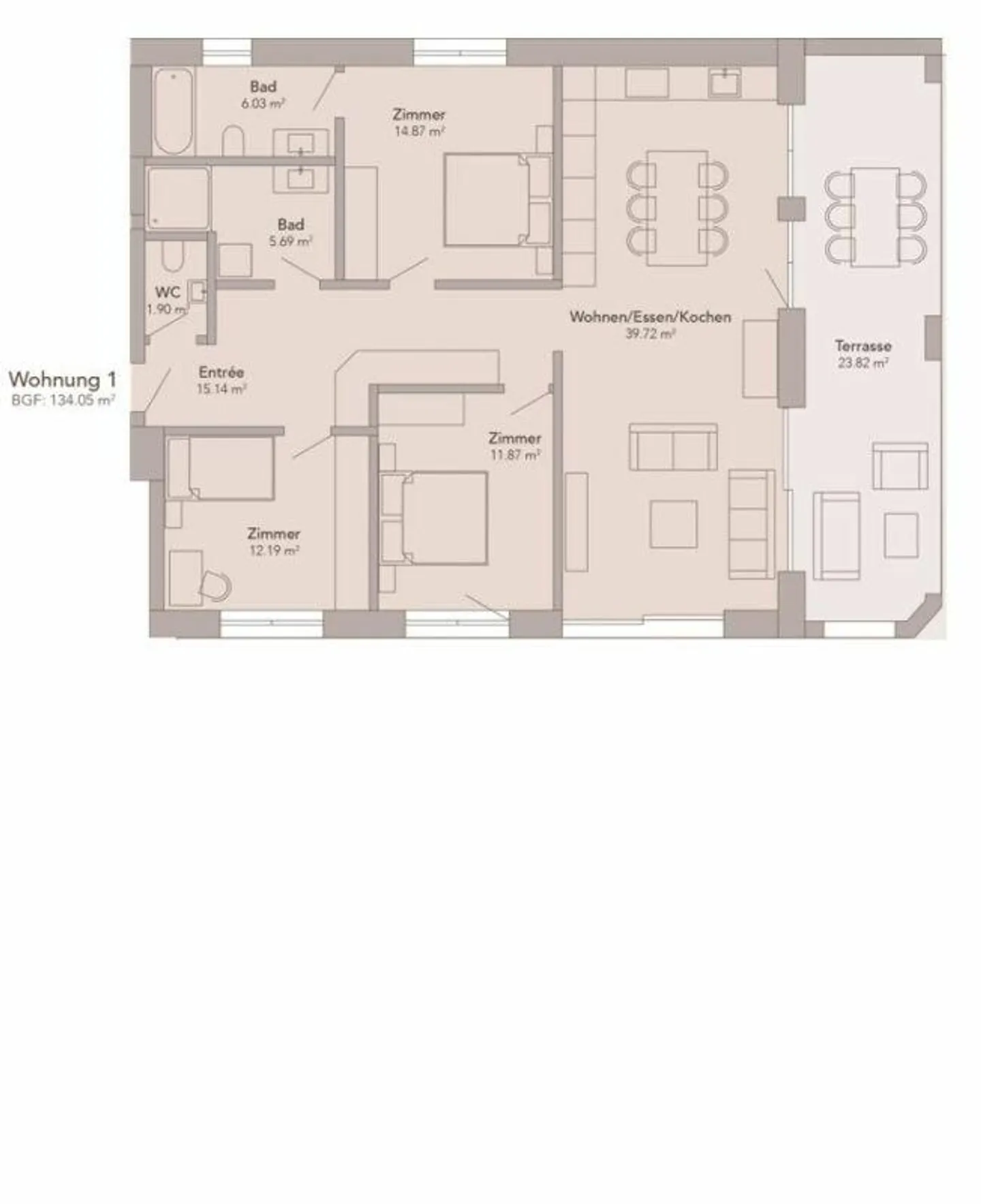 4.5-Room Apartment Ground Floor First Residence - Photo 5 of 6
