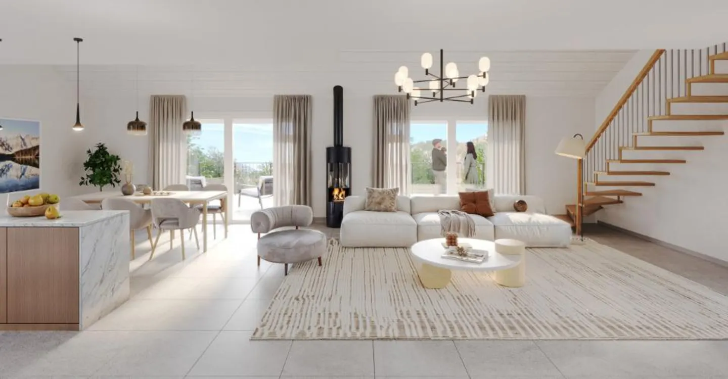NOUVEAU - EN EXCLUSIVITÉ - ATTIQUE DUPLEX PANORAMIQUE À SAINT-CERGUE - Foto 2 von 10