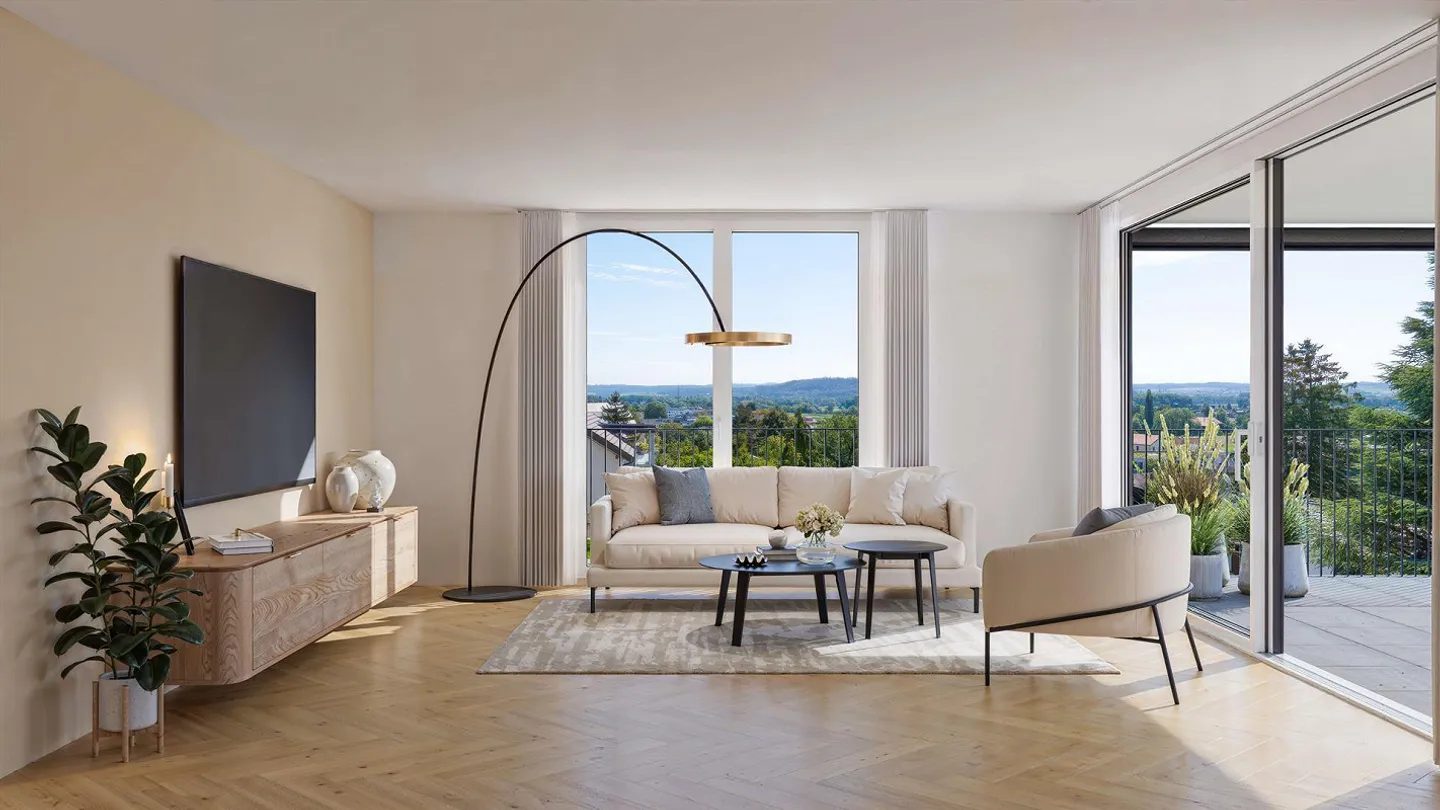 Stilvolle Wohnung mit Panoramablick - Foto 7 von 12