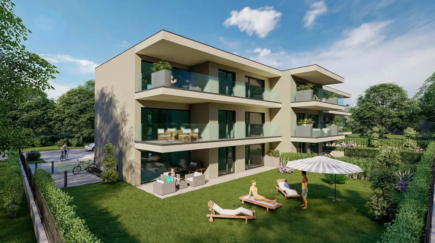 Moderne 3.5 pièces avec grand jardin à Arbedo Castione - Photo 1 sur 6