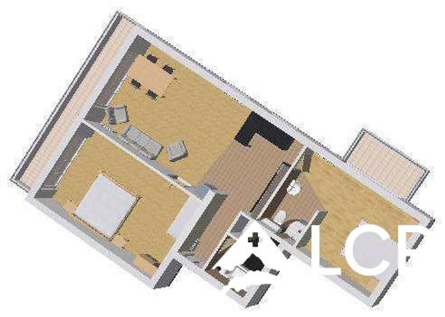 Magnifique logement meublé de courte durée 3,5 pièces // 2 chambres // Balcon avec vue sur le lac - Photo 11 sur 11