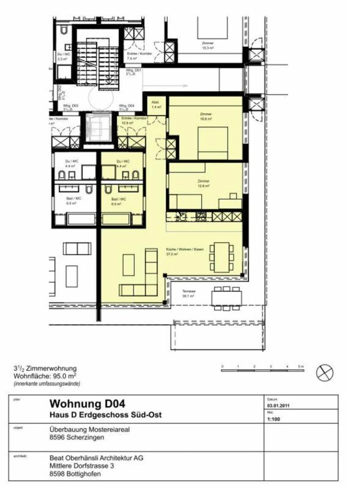 Sonnige 3.5-Zimmer Wohnung in Seenähe - Foto 11 von 11