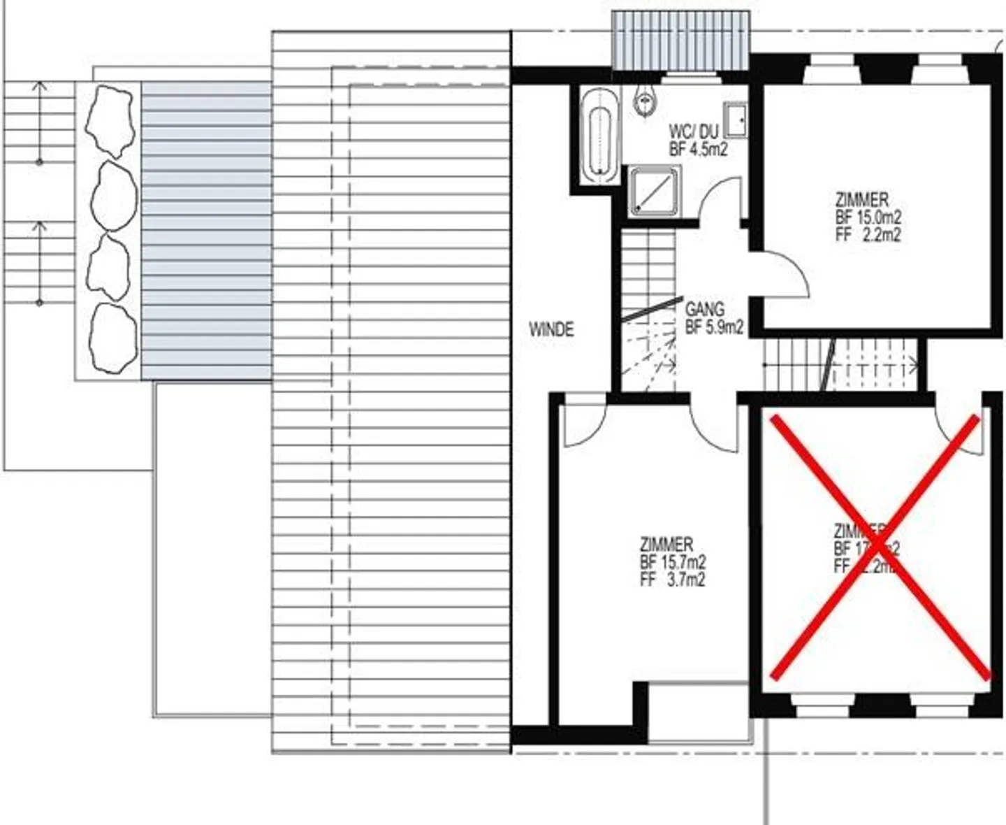 Appartement en duplex de 5,5 pièces avec vue panoramique à Männedorf - Photo 18 sur 19