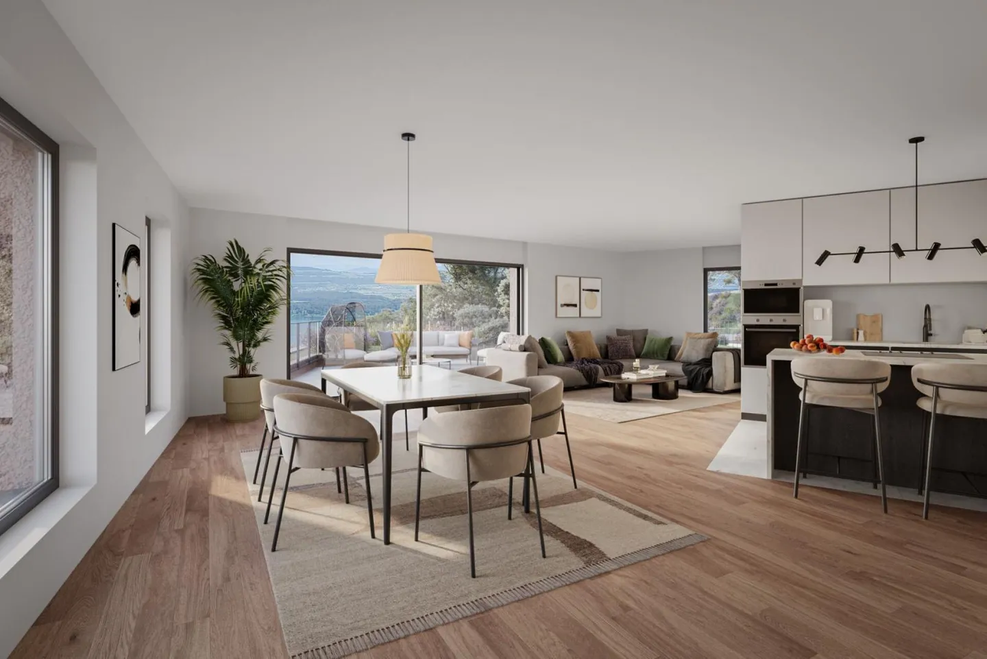 Beaux nouveaux appartements de 5,5 pièces avec grandes terrasses et vue - Photo 4 sur 15