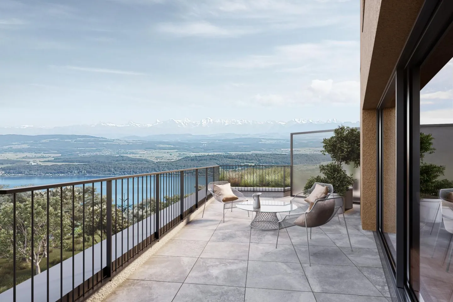 Beaux nouveaux appartements de 5,5 pièces avec grandes terrasses et vue - Photo 5 sur 15