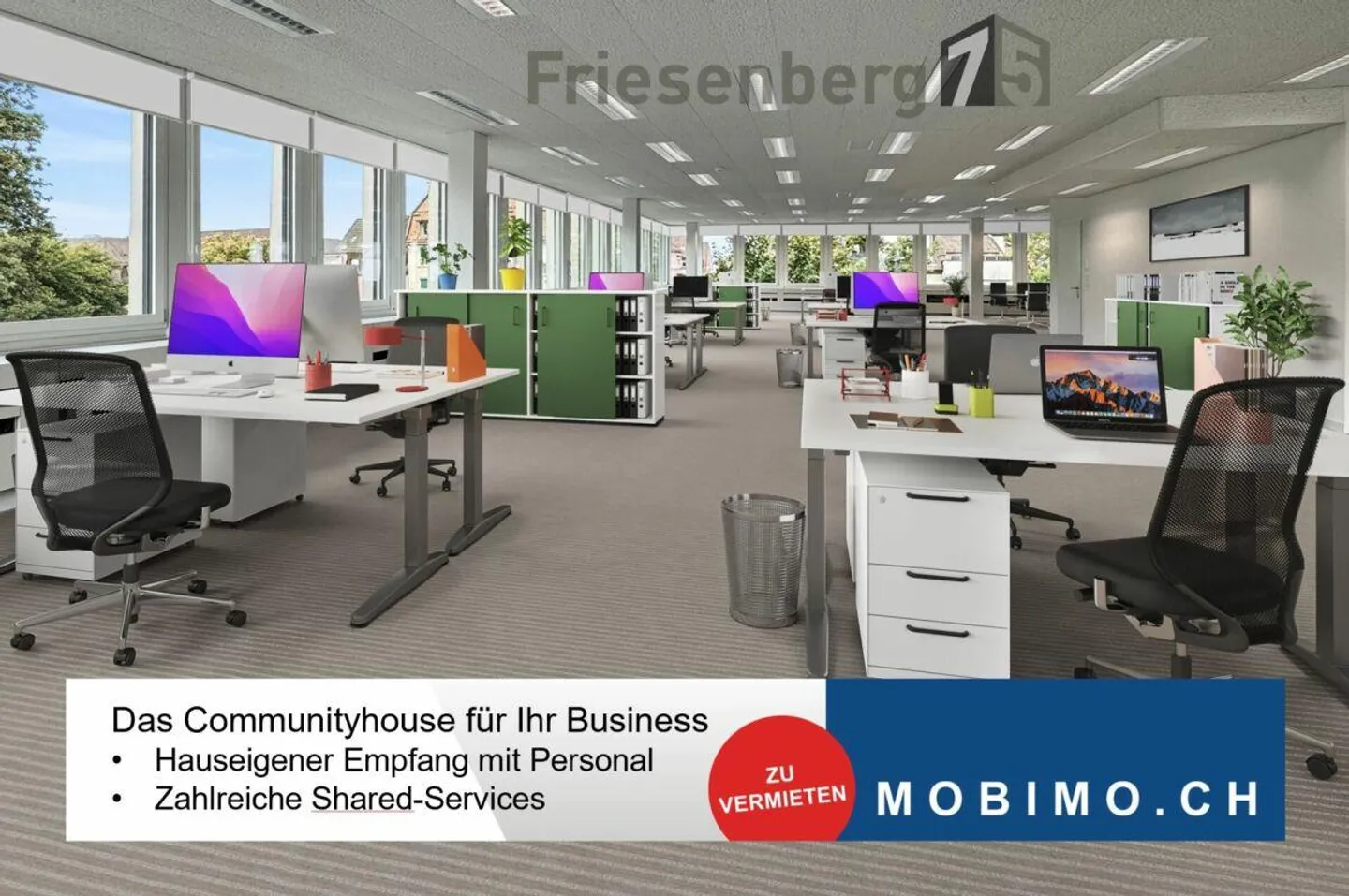 «Open-Space-Büro mit separatem Meeting Room» - Foto 1 von 16